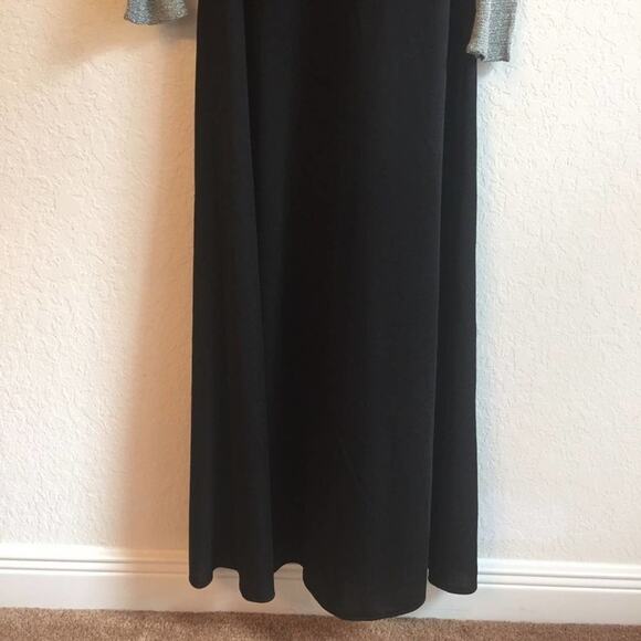 Vintage M formal maxi dress polyester sparkle metallic formal dress - Picture 4 of 8